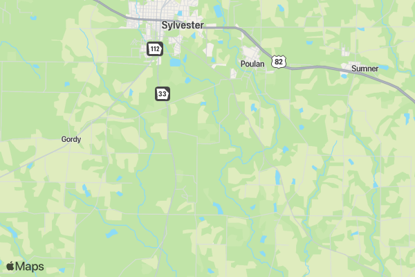 2022 3D Archery Tour of Georgia - Sylvester location map image
