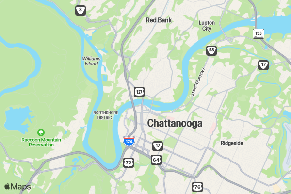 Chattanooga Seafood Bash- Bambini Bubbles Experience location map image
