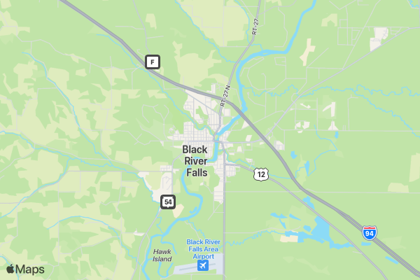 Black River Falls Downtown Association Annual Meeting location map image