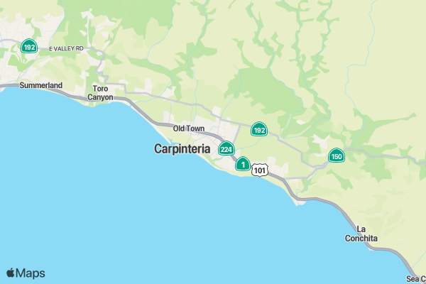Carpinteria Arts Center location map image