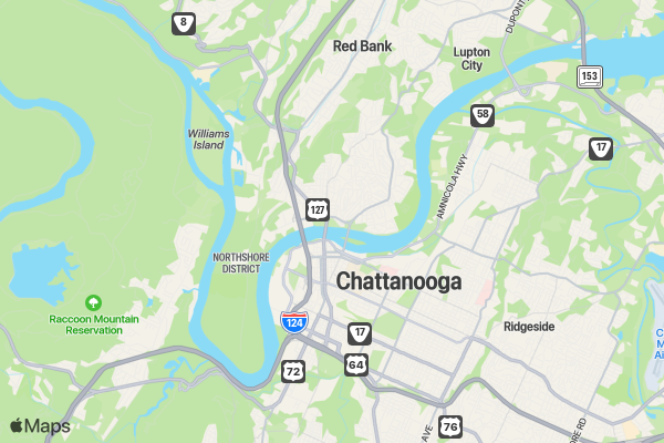 Chattanooga Seafood Bash Events location map image
