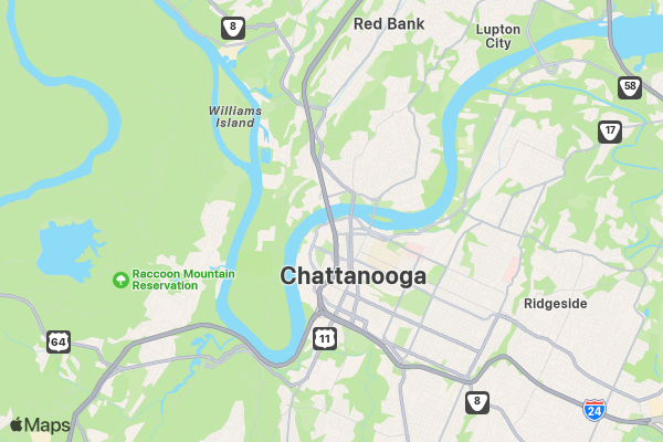 Chattanooga Seafood Bash Jigsaw Puzzle Contest location map image