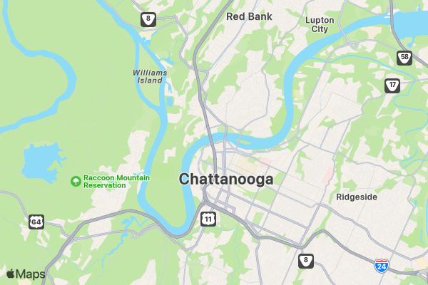 Chattanooga Seafood Bash VIP Dinner & Shows location map image