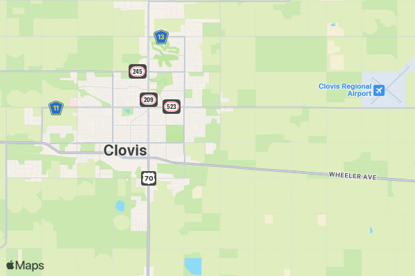 Clovis Gun & Knife Show - January location map image