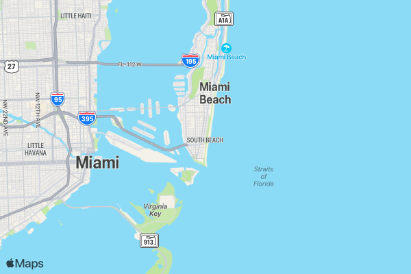 DAMIAN RUDYS YOGA TEACHER & TOUR GUIDE IN MIAMI BEACH location map image