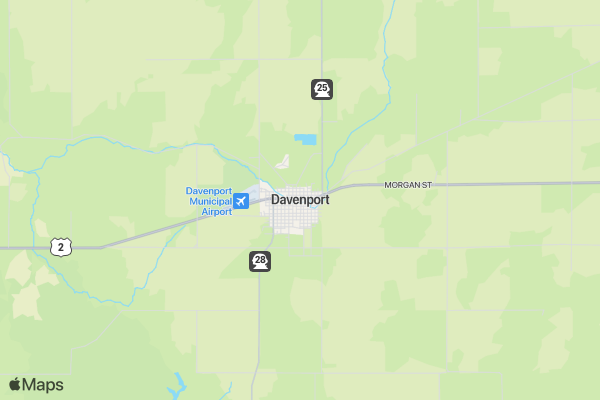 Davenport Pioneer Days Car Show location map image