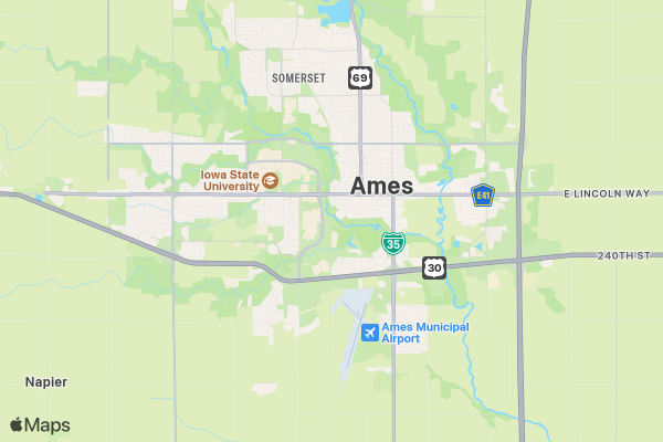 Iowa State Football Parking location map image