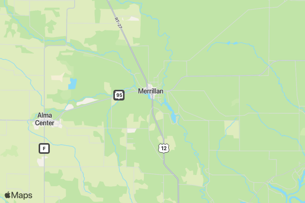 Merrillan Lions Summer Picnic & Car Show location map image