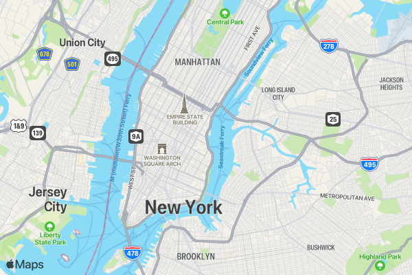 NYC Yacht Party Cruise Skyport Marina location map image