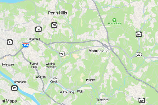 Pittsburgh Gun Show location map image