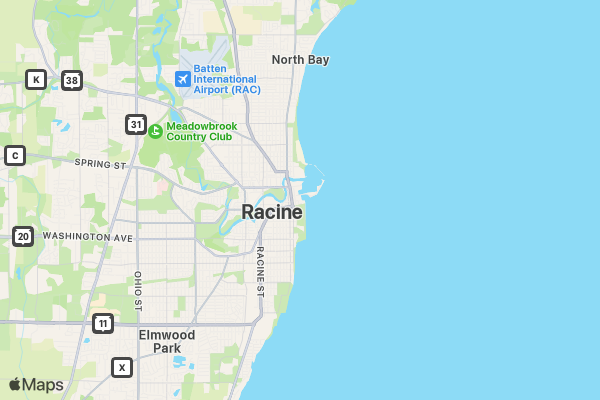 Racine Fishing and Sport Showcase location map image