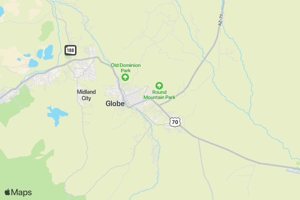 Salt River Canyon Tour location map image