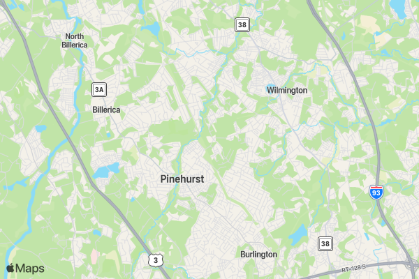 Shawsheen Community Pool Summer Swim Lessons location map image
