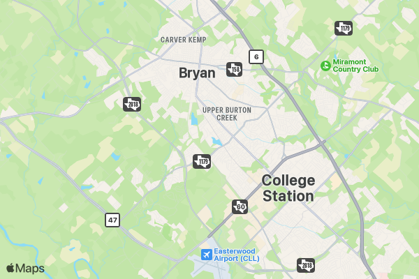 Texas Gun Show Bryan-College Station location map image