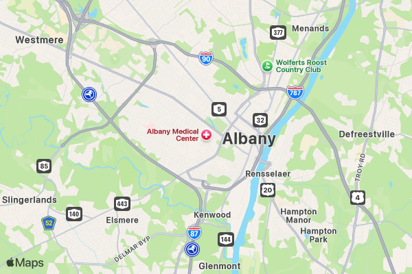 The Dinner Detective True Crime Murder Mystery Show - Albany, NY location map image