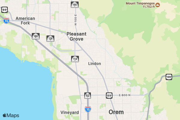 Utah Regency Ball location map image