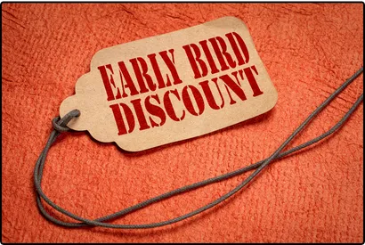 event early bird discounts